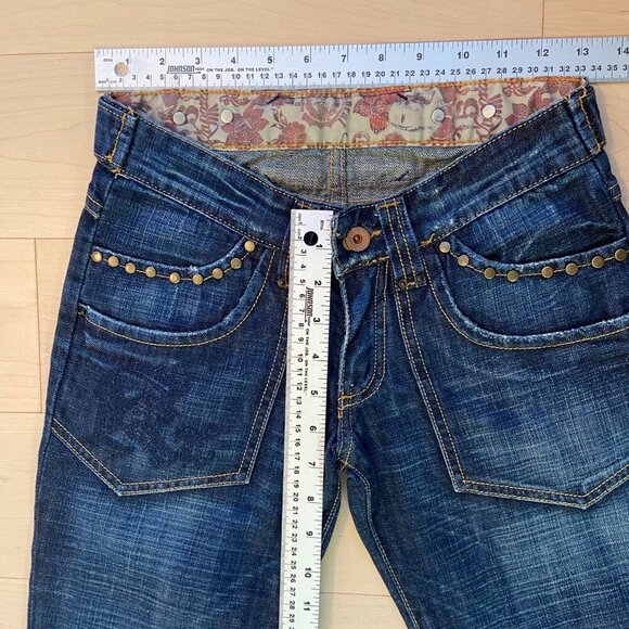 Kaporal5 Sunset Womens Denim Capri Jeans size 25 With Embellished Studs Embroded - Picture 9 of 11